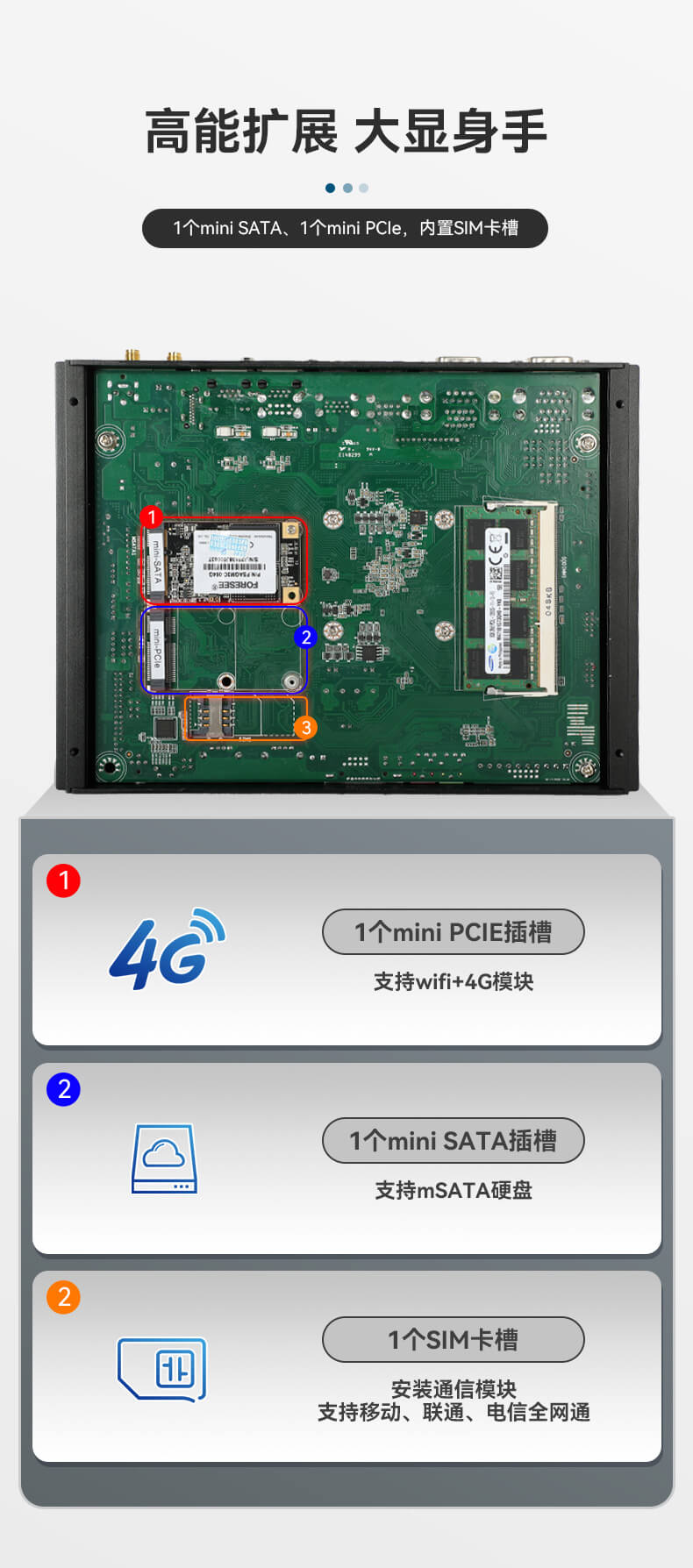 三亿无风扇嵌入式工控机,车队管理系统工业电脑,DTB-3002-J1900